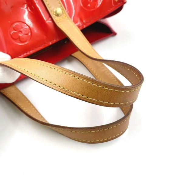 Louis Vuitton Reed PM Monogram Vernis Monogram Vernis Enamel Leather Red Shoulder Bags
